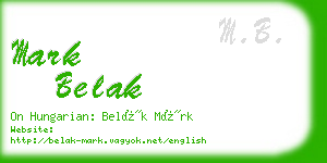 mark belak business card